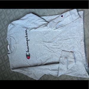 Mens Champion long sleeve gray shirt